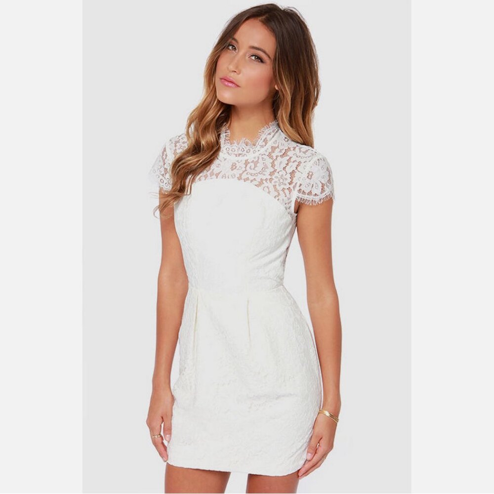 Keepsake The Label Run The World Lace Mini Dress